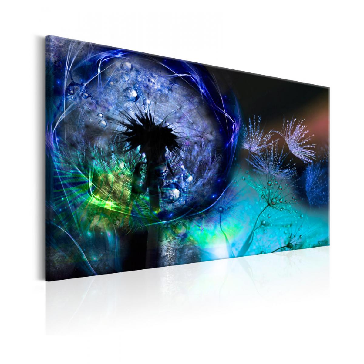Artgeist - Tableau - Dandelions: Blue Glow 120x80 - Tableaux, peintures