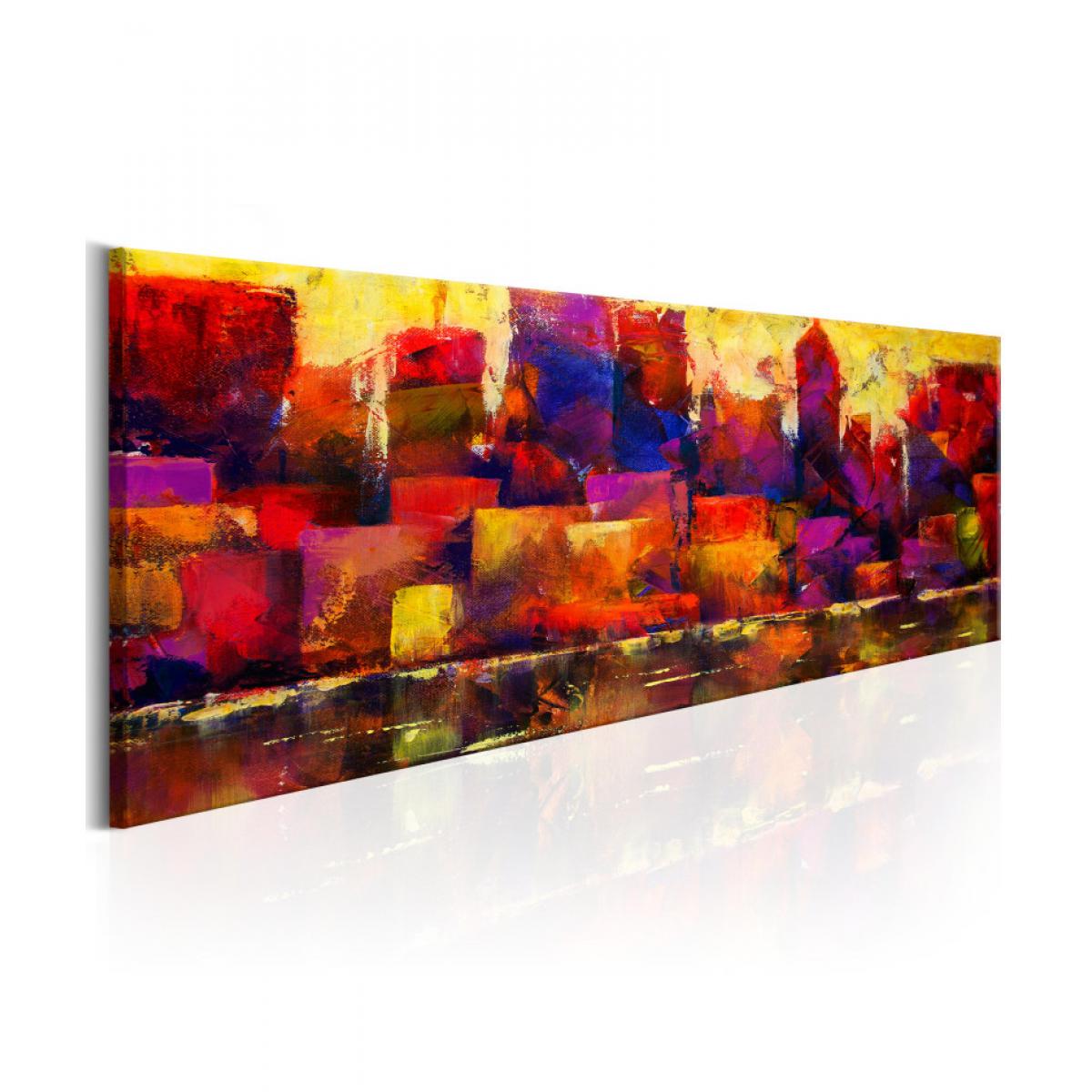 Artgeist - Tableau - Colourful City Skyline 150x50 - Tableaux, peintures