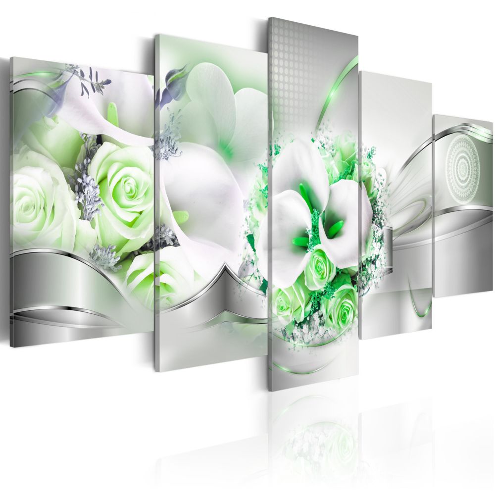 Bimago - Tableau - Emerald Bouquet - Décoration, image, art | Bouquets de fleurs | - Tableaux, peintures