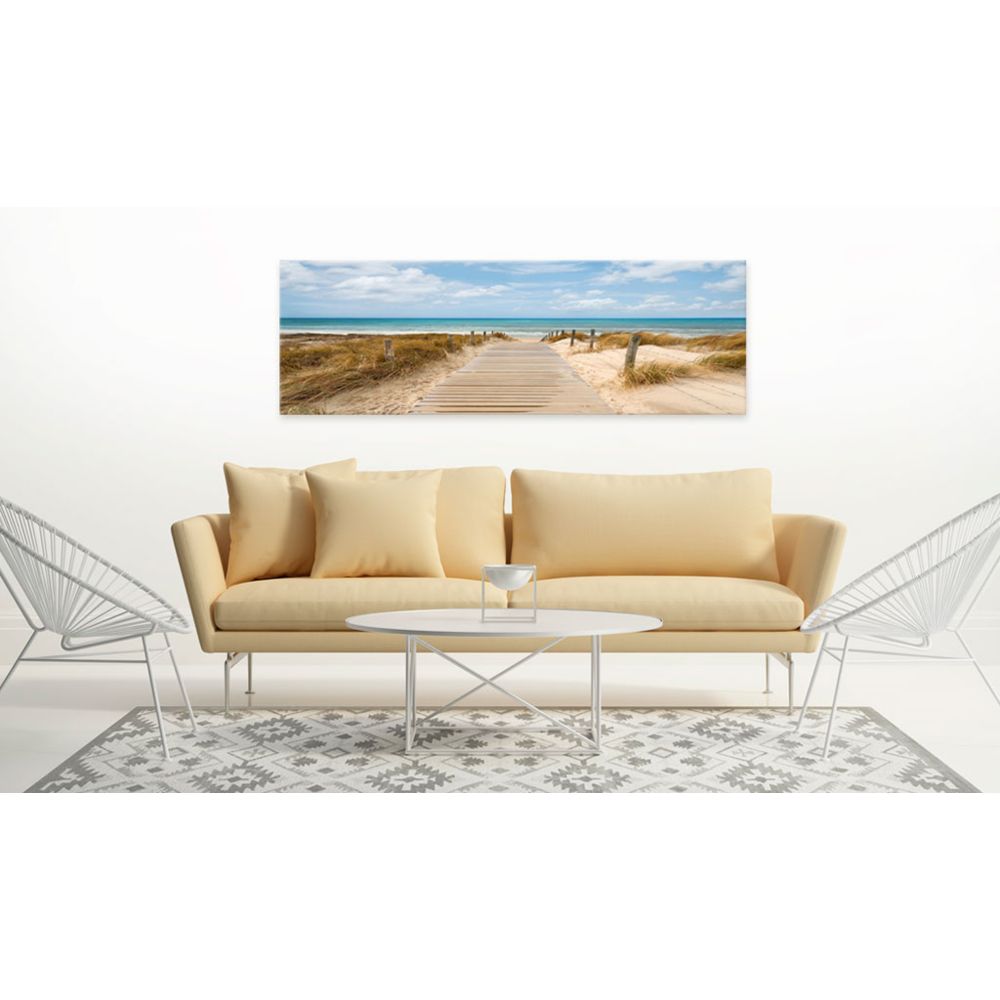 marque generique - 135x45 Tableau Paysage marin Paysages Admirable Windy Beach - Tableaux, peintures