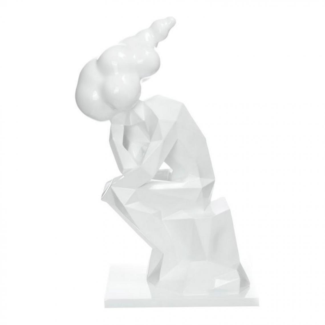 Paris Prix - Statue Design Sculpture Kenya 47cm Blanc - Statues