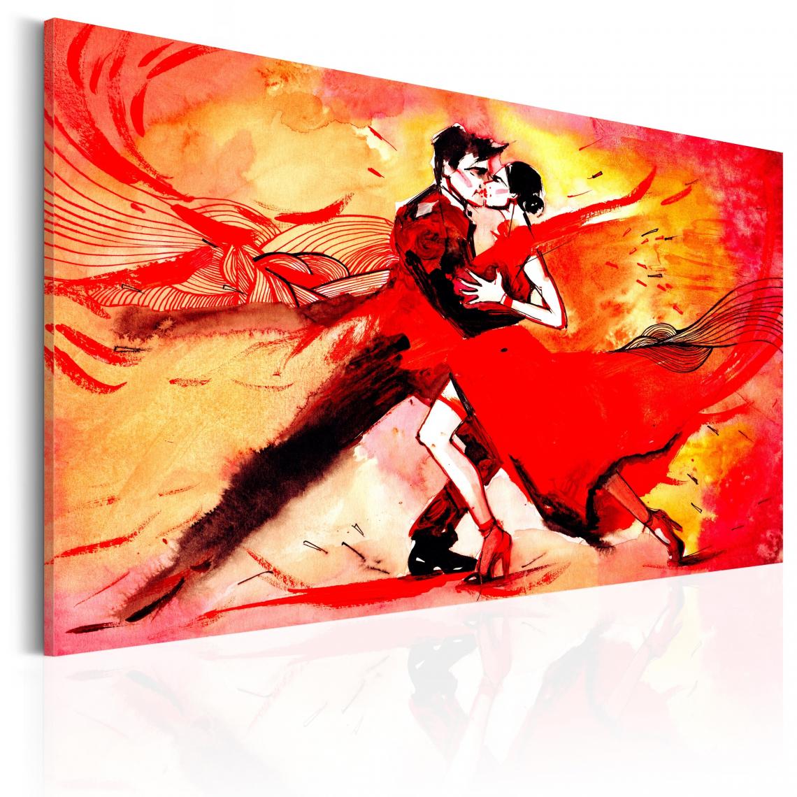 Decoshop26 - Tableau sur toile décoration murale image imprimée cadre en bois à suspendre Danse sensuelle 120x80 cm 11_0007599 - Tableaux, peintures