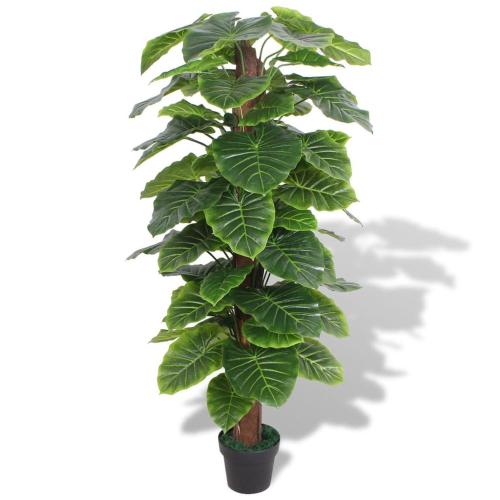 Vidaxl - vidaXL Plante artificielle avec pot Taro 145 cm Vert - Plantes et fleurs artificielles
