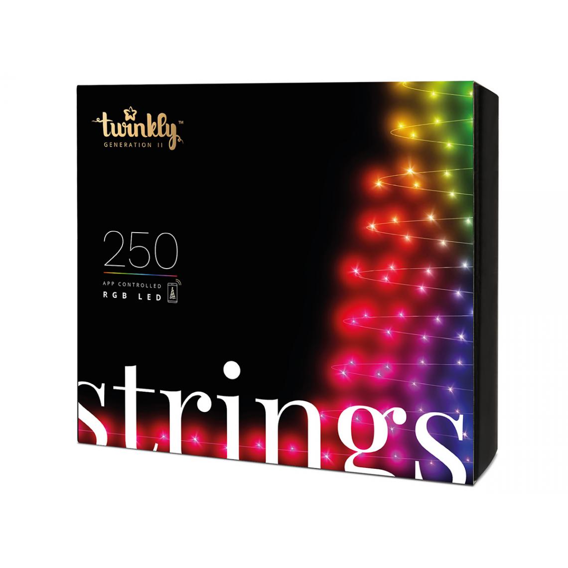 Jardideco - Guirlande lumineuse Connectée 250 Leds RGB 20m pour Sapin de Noël - TWINKLY - Décorations de Noël