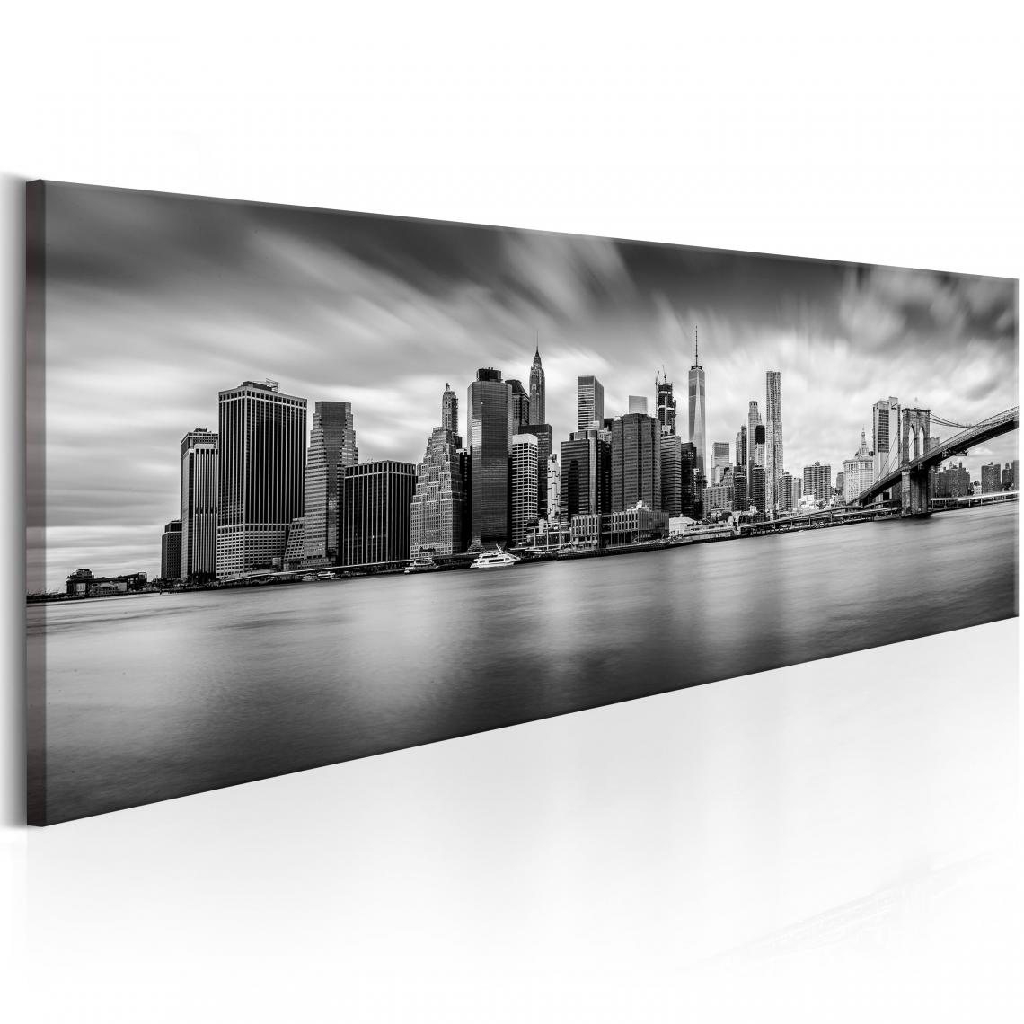 Decoshop26 - Tableau sur toile décoration murale image imprimée cadre en bois à suspendre New York : ville élégante 150x50 cm 11_0008066 - Tableaux, peintures