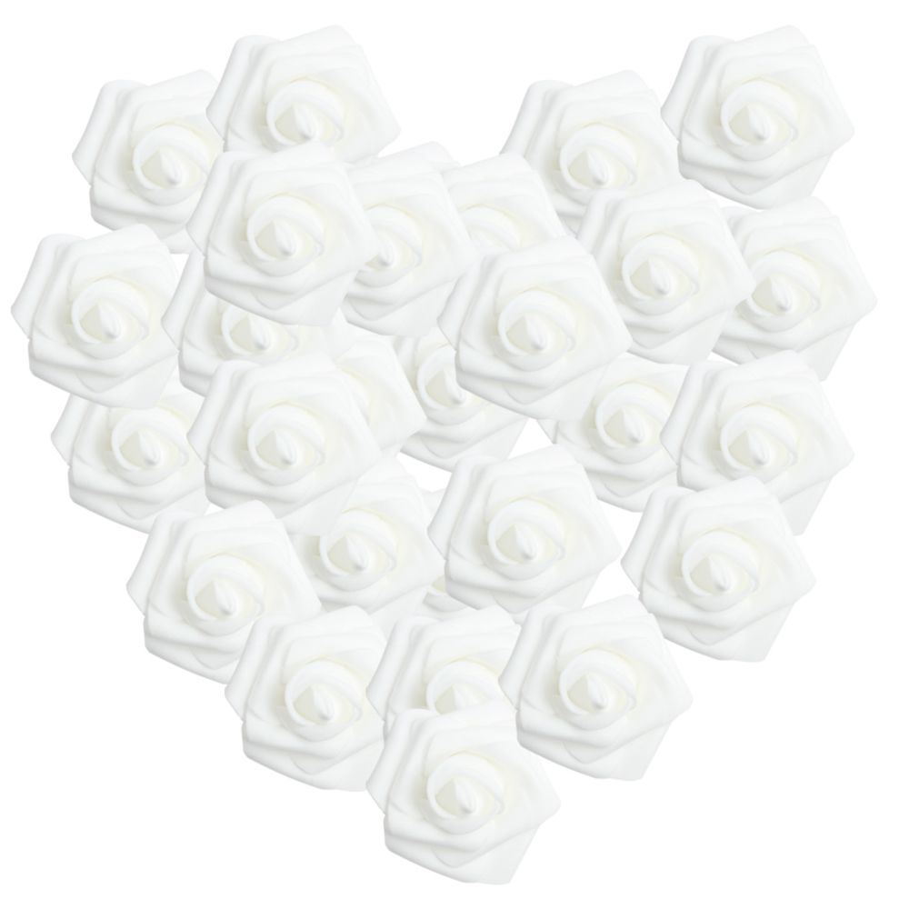 marque generique - 100 Pièces PE Mousse Rose Têtes De Fleurs Roses Artificielles Fleurs 8cm Rose Clair - Plantes et fleurs artificielles