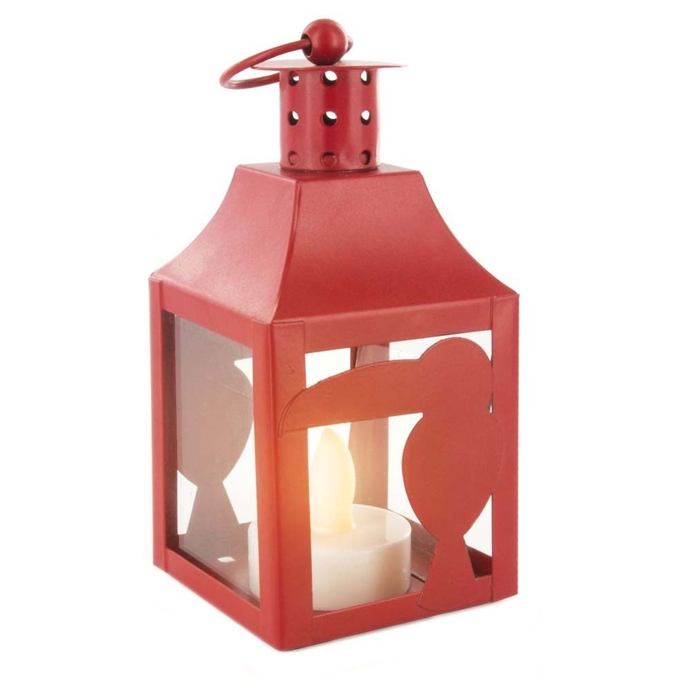 The Home Deco Factory - Lanterne colorée avec chauffe-plat LED Exotique Toucan - Objets déco