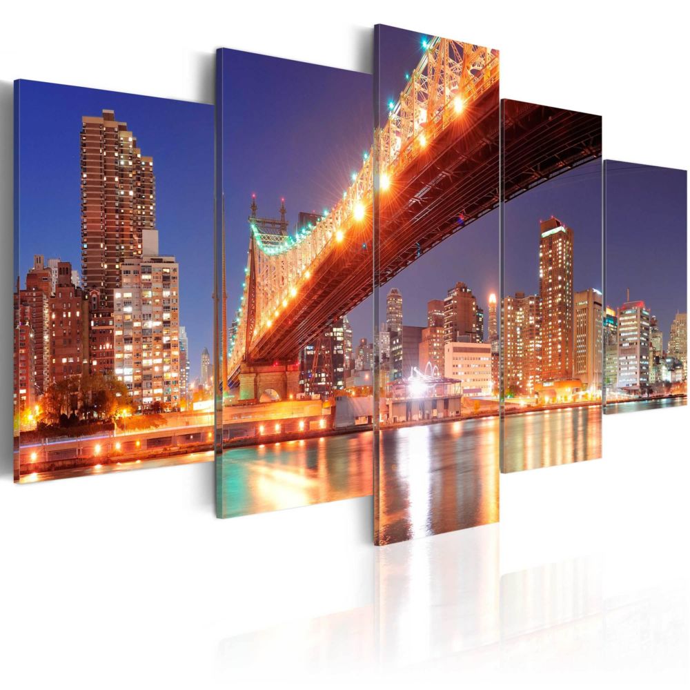Artgeist - Tableau - New York aux reflets dorés 100x50 - Tableaux, peintures