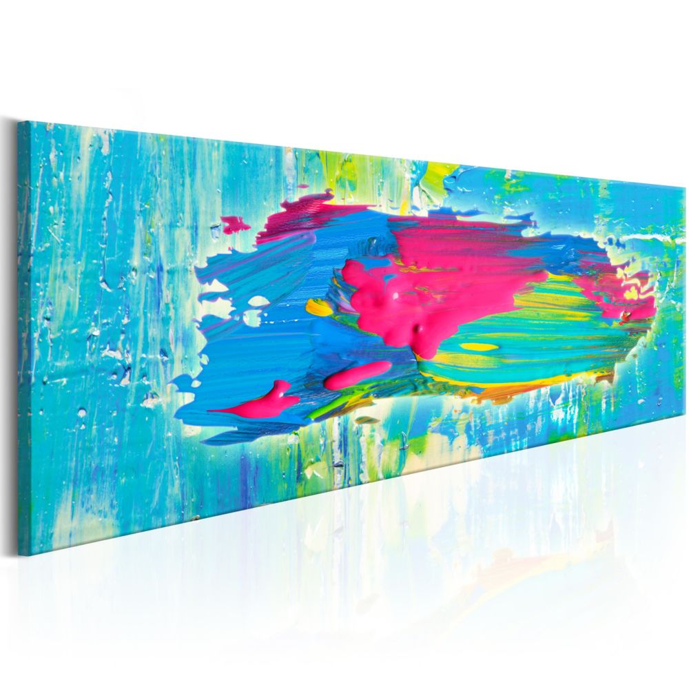 Bimago - Tableau - Blue Island - Décoration, image, art | Abstraction | Multicolores | - Tableaux, peintures