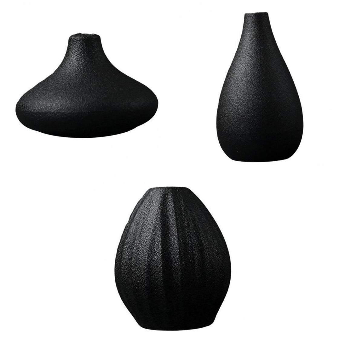 marque generique - Noir en céramique vase moderne vase en céramique poterie - Vases