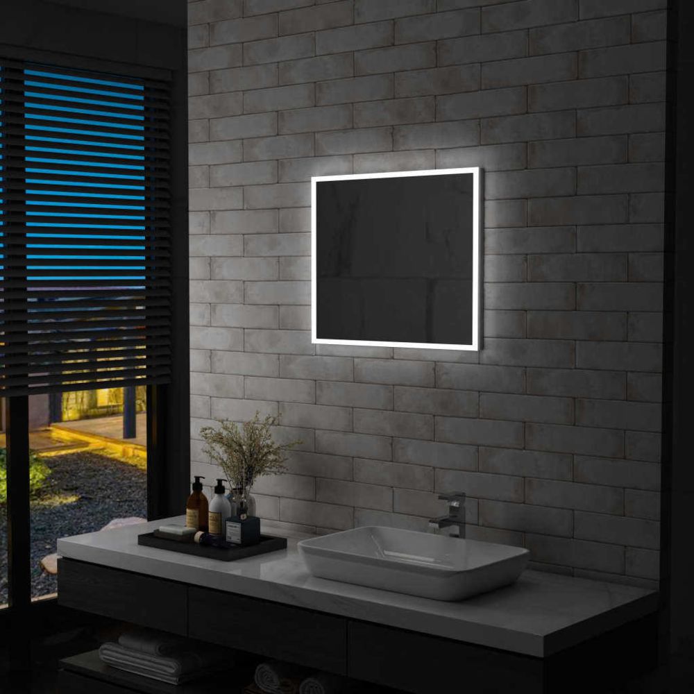 Vidaxl - vidaXL Miroir mural à LED pour salle de bains 60 x 50 cm - Miroirs