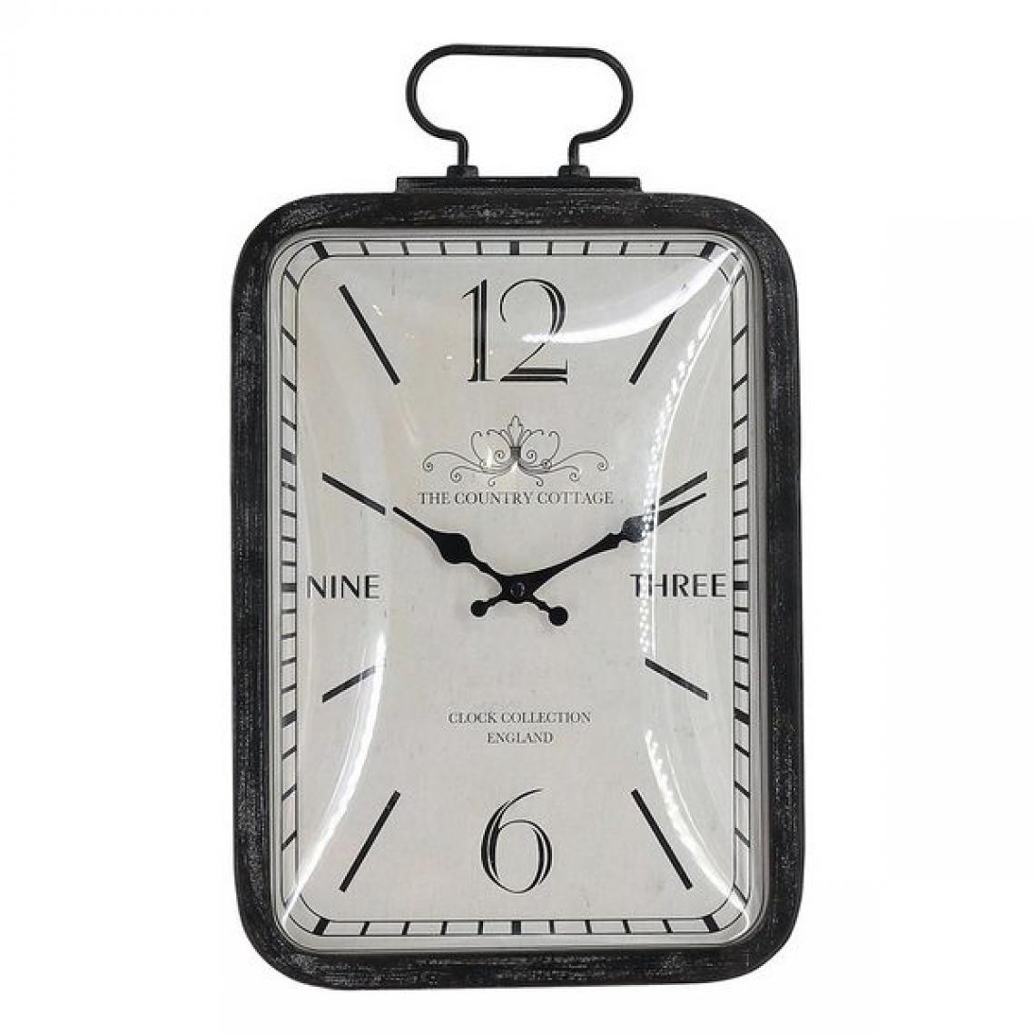 VERSA - Montre Bois MDF/Métal (45,5 x 6 x 25,5 cm) - Horloges, pendules