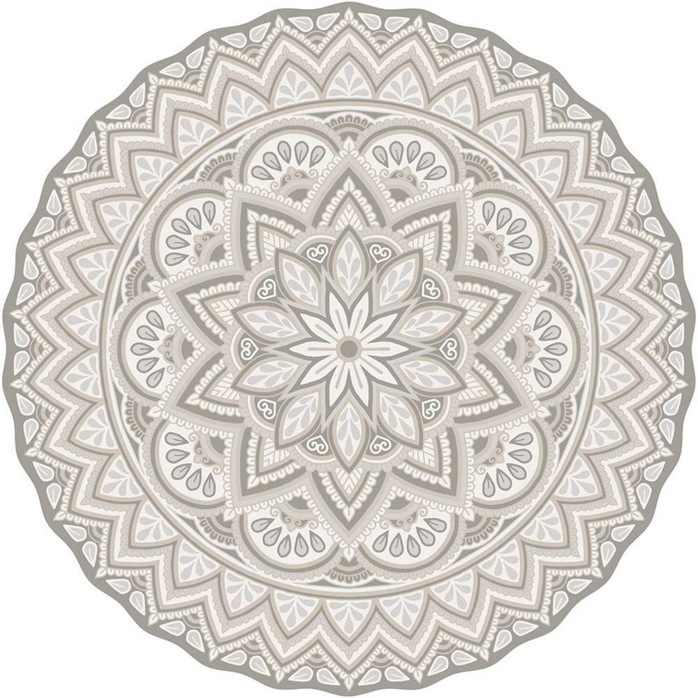 Contento - Tapis intérieur extérieur en vinyle Mandala 145 cm - Tapis