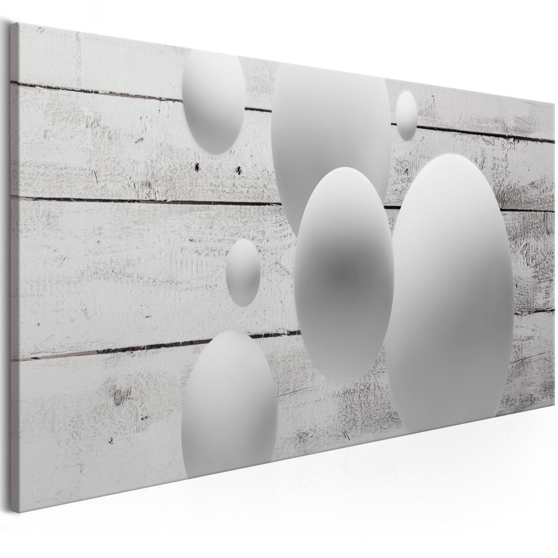Decoshop26 - Tableau sur toile décoration murale image imprimée cadre en bois à suspendre Balles et planches (1 partie) Étroit 135x45 cm 11_0001483 - Tableaux, peintures