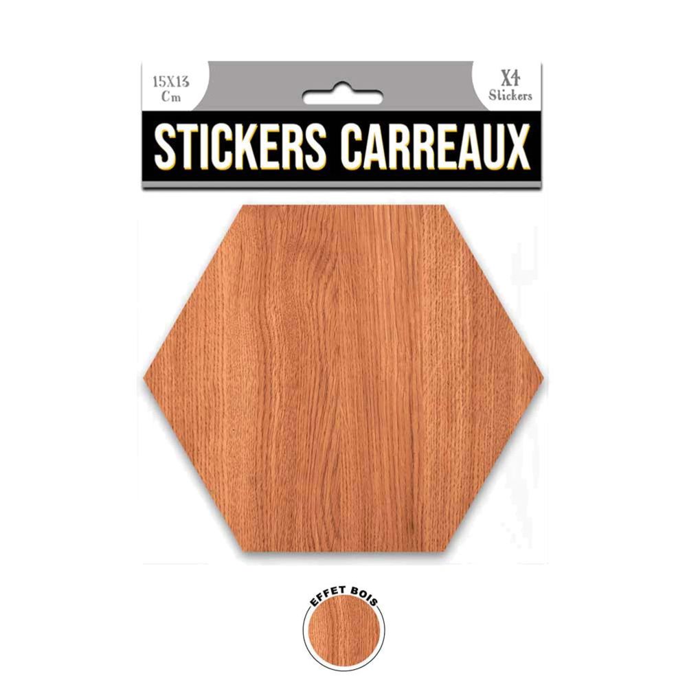 Sudtrading - 4 stickers carreaux HEXAGONE 15 x 13 cm - Affiches, posters