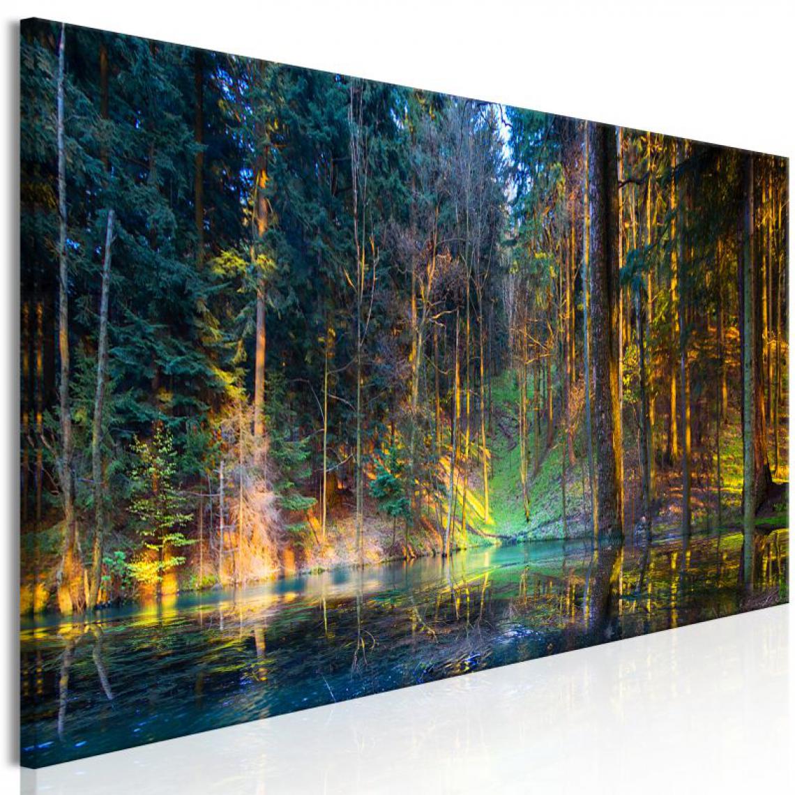 Artgeist - Tableau - Pond in the Forest (1 Part) Narrow .Taille : 120x40 - Tableaux, peintures