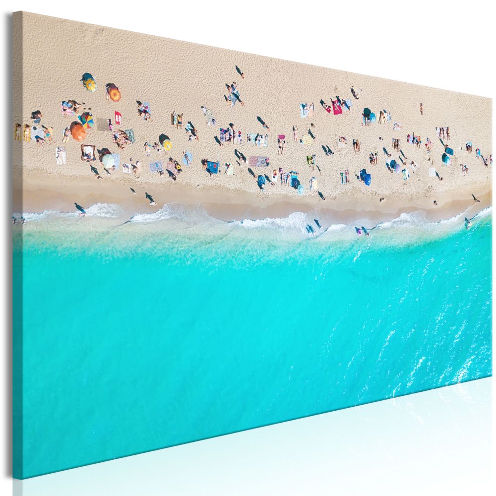 Bimago - Tableau - Sunbathers (1 Part) Narrow - Décoration, image, art | Paysages | Paysage marin | - Tableaux, peintures