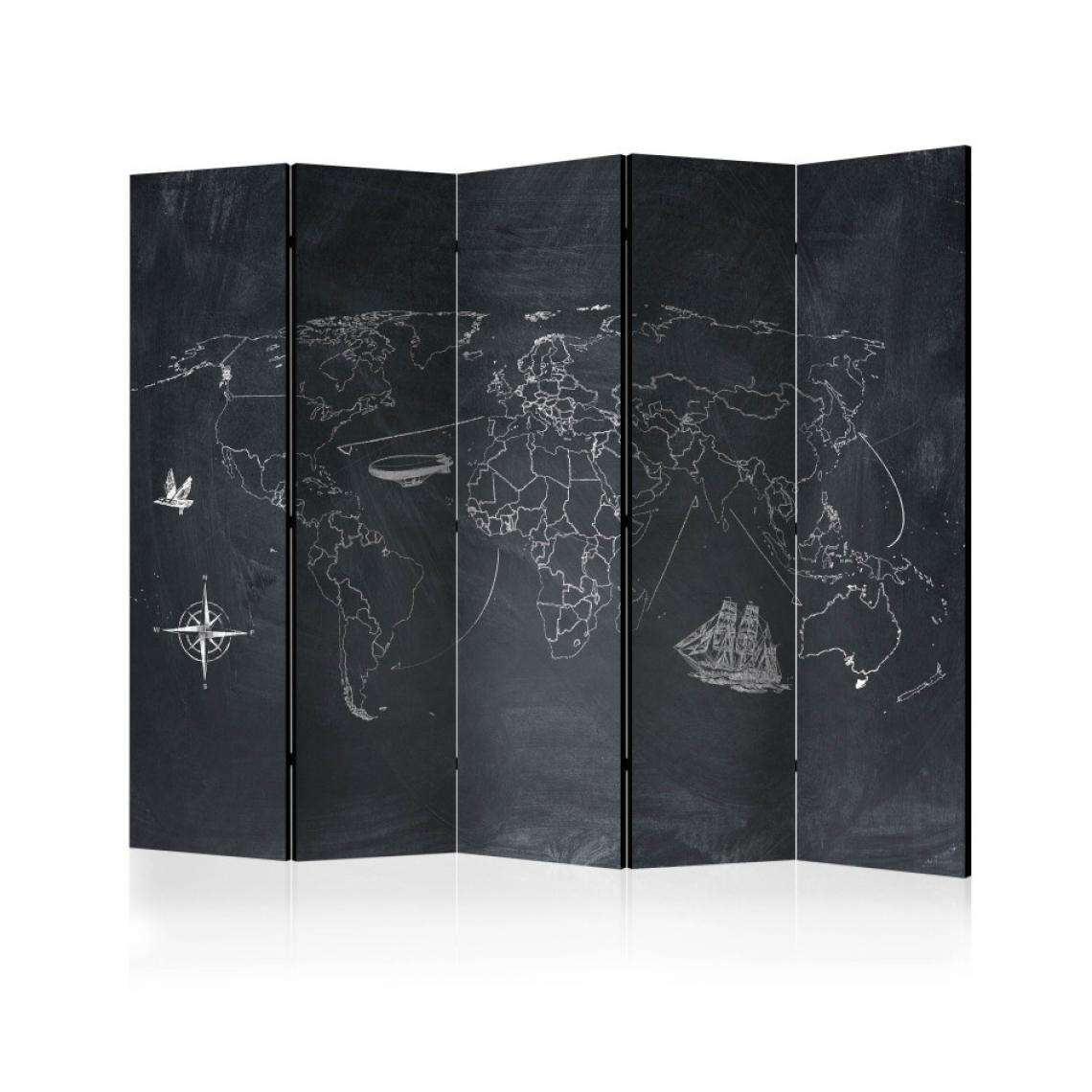 Artgeist - Paravent 5 volets - Small travel. Large travel II [Room Dividers] 225x172 - Paravents