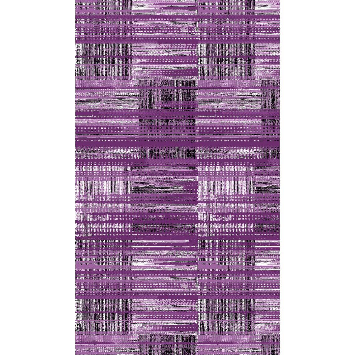 Homemania - HOMEMANIA Tapis Imprimé Purple 1 - Géométrique - Décoration de Maison - Antidérapant - Pour Salon, séjour, chambre à coucher - Multicolore en Polyester, Coton, 80 x 120 cm - Tapis