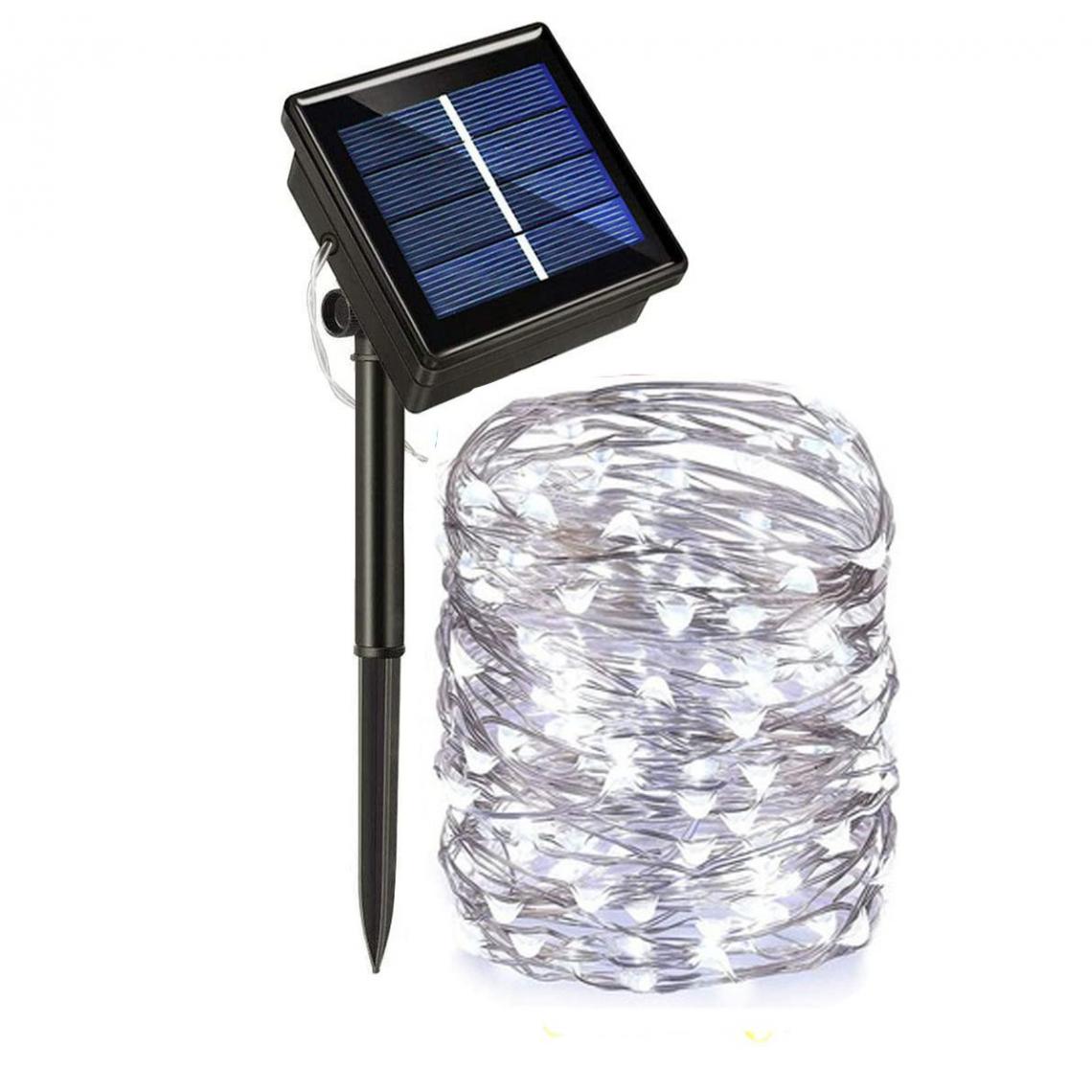 Generic - 1 Set LED Guirlande Lumineuse Électrosolaire et Étanche avec 330  Lampes  pour l’Espace Extérieur  32 m - Blanc  - Décorations de Noël