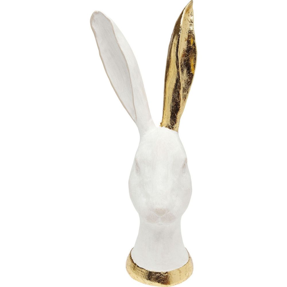 Karedesign - Déco tête de lapin blanc et doré 30cm Kare Design - Objets déco