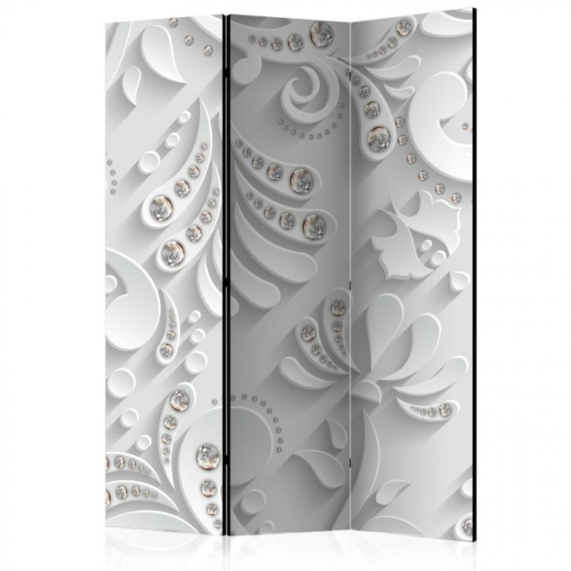 Artgeist - Paravent 3 volets - Flowers in Crystals [Room Dividers] .Taille : 135x172 - Paravents