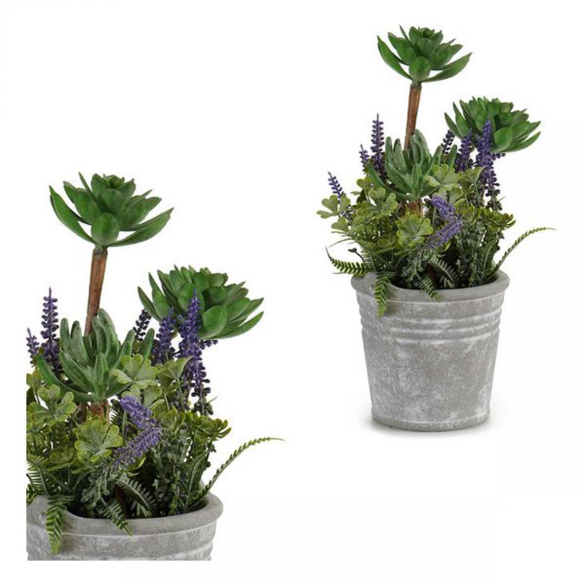 Unknown - Plante décorative Ciment Fleurs (15,2 x 23 x 15,2cm) - Plantes et fleurs artificielles