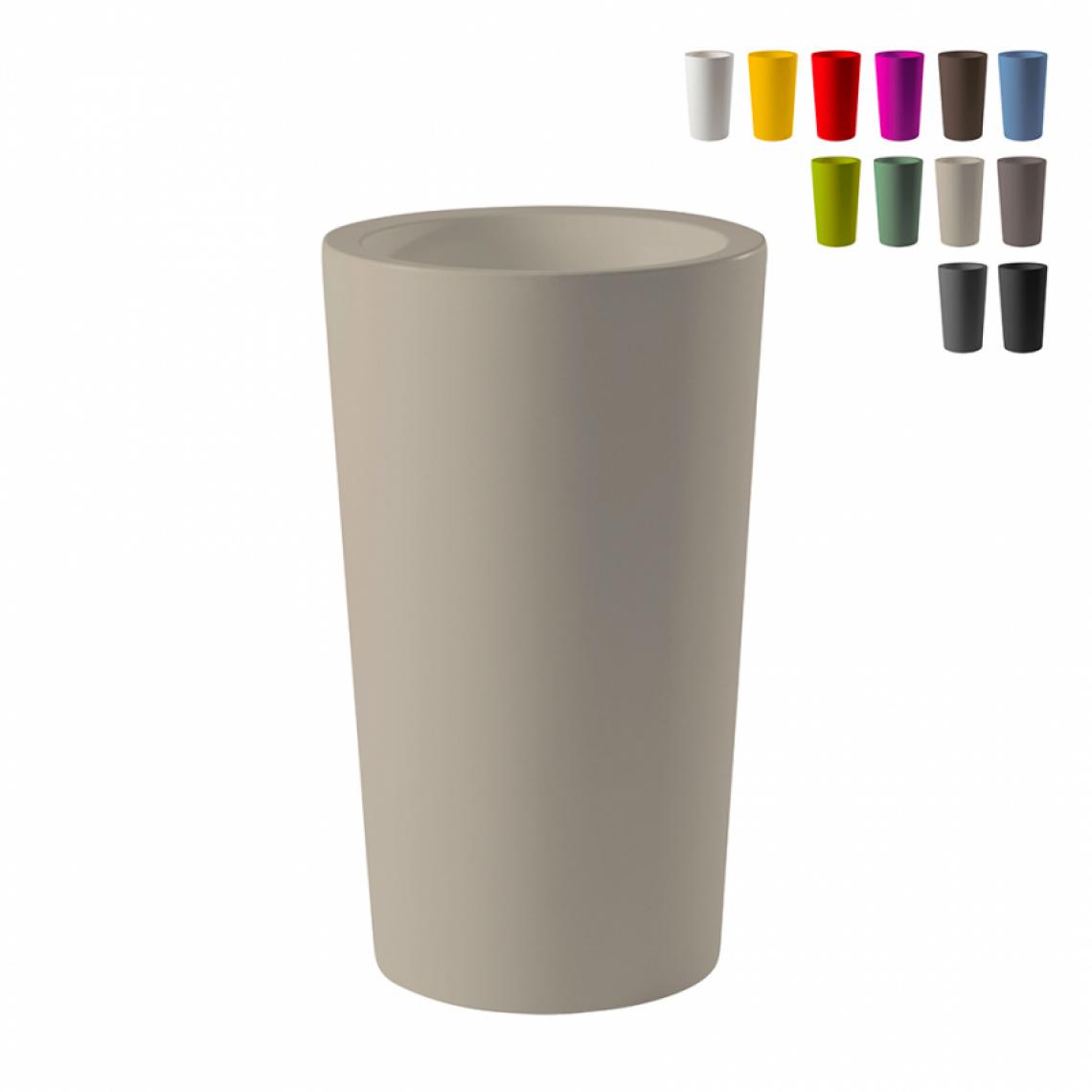 Slide - Grand Vase au design X-Pot 135 cm, Couleur: Gris clair - Vases