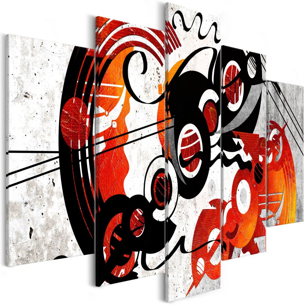 Bimago - Tableau - Music Creations (5 Parts) Wide - Décoration, image, art | Abstraction | Modernes | - Tableaux, peintures