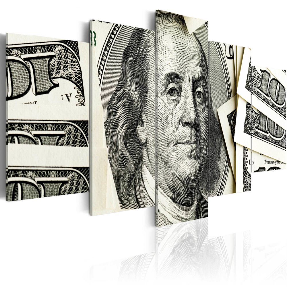 Bimago - Tableau | $100: Benjamin Franklin | 100x50 | | - Tableaux, peintures