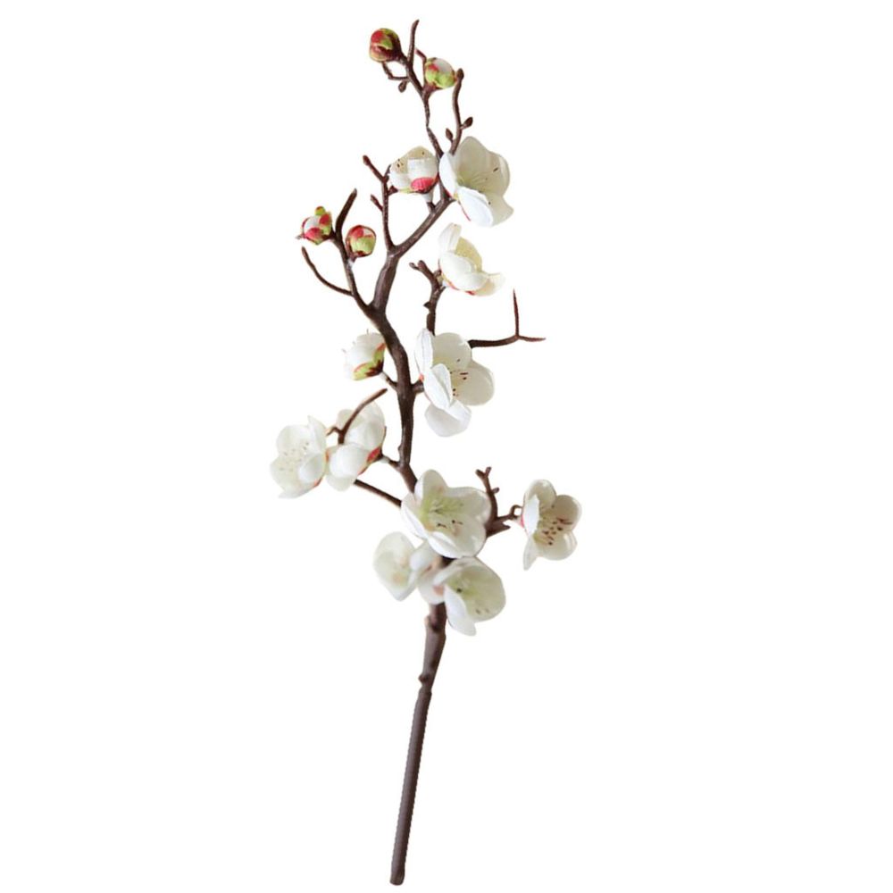 marque generique - 1 Pc Artificielle Fleur De Prunier Bouquet De Fleurs De Mariage Décor À La Maison Blanc - Plantes et fleurs artificielles