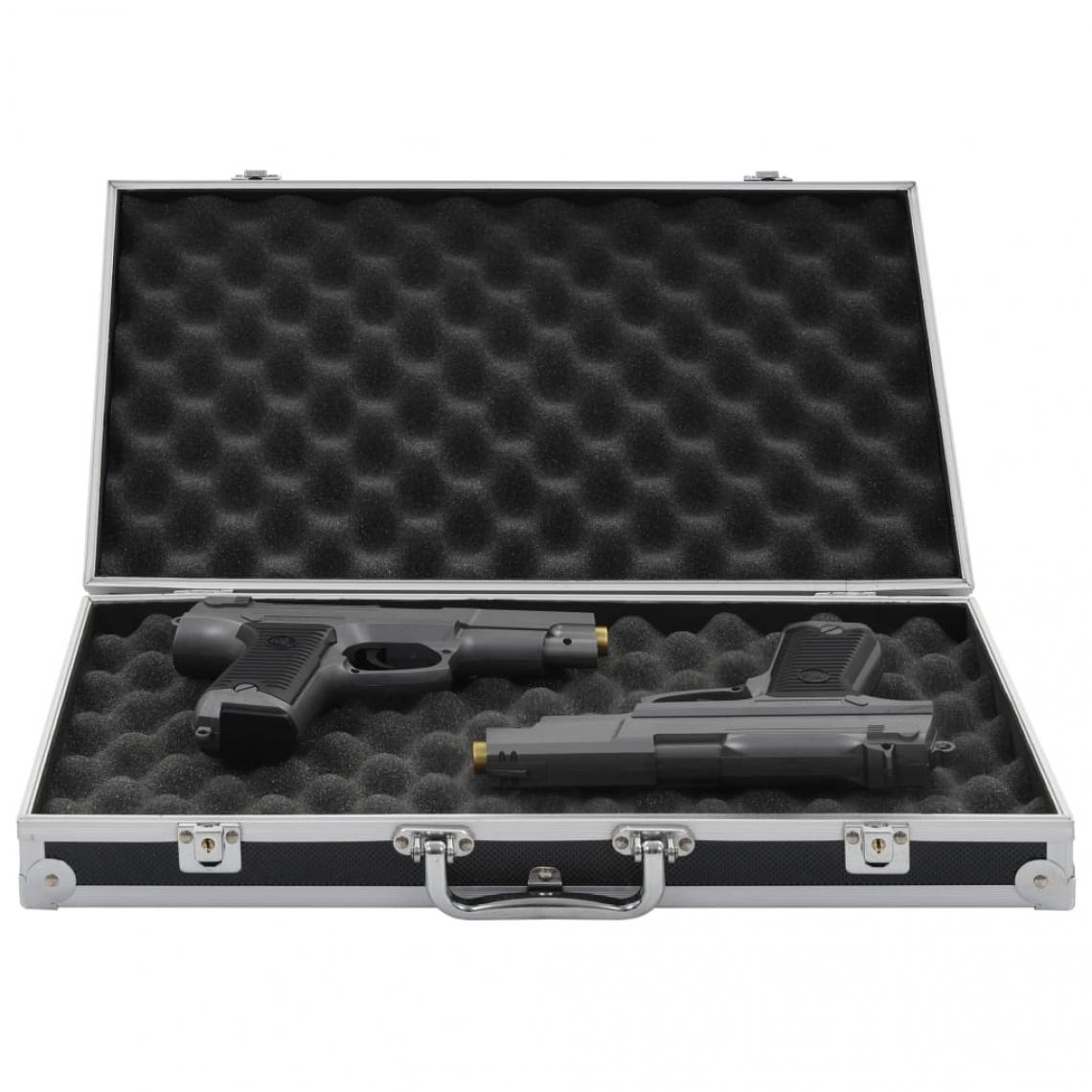 Vidaxl - vidaXL Mallette pour arme à feu Aluminium ABS Noir - Rangements placards et tiroirs