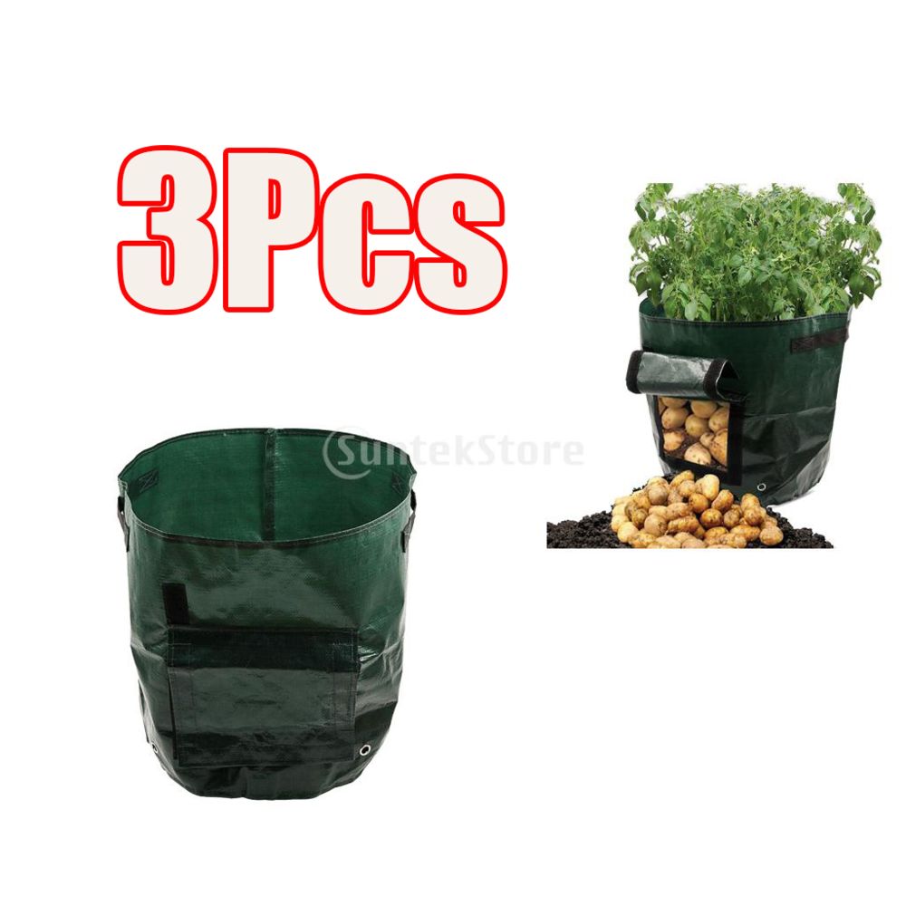 marque generique - 3Pcs 5 Gallon Jardin Légumes Potato Grow Grow Container With Flap Sturdy - Pots, cache-pots