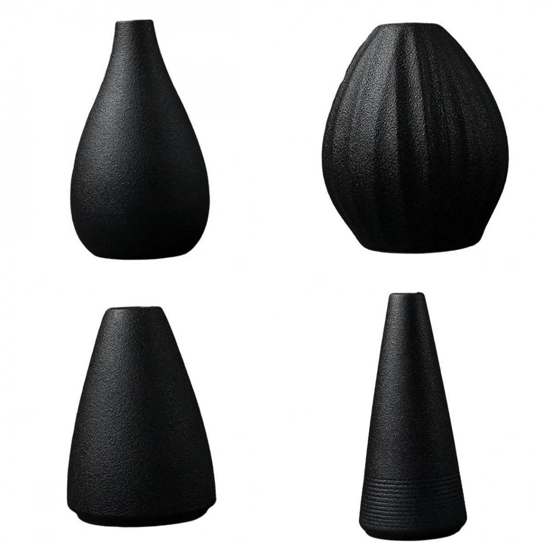 marque generique - Noir en céramique vase moderne vase en céramique poterie - Vases