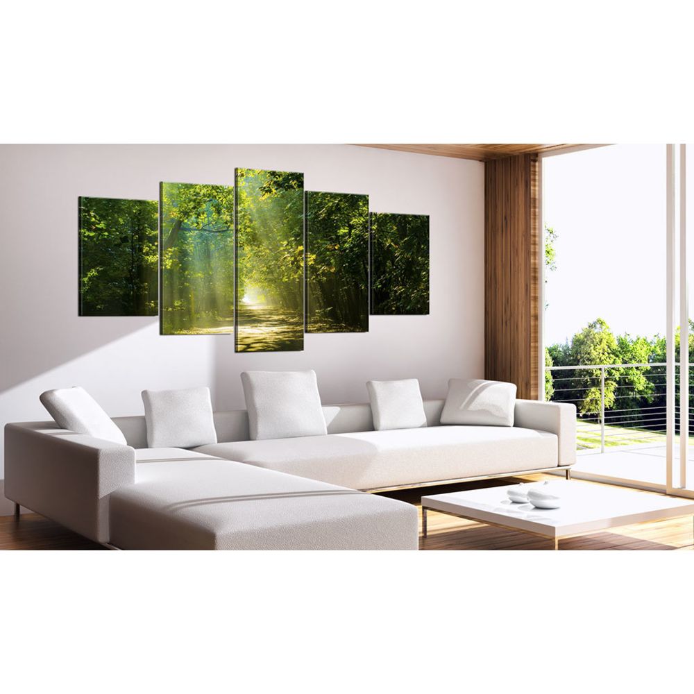 marque generique - 200x100 Tableau Forêt Paysages Admirable Sunshine Road - Tableaux, peintures