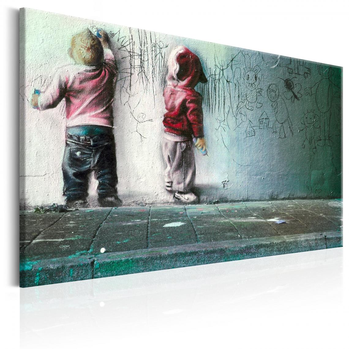 Decoshop26 - Tableau sur toile décoration murale image imprimée cadre en bois à suspendre Aire de jeux moderne 60x40 cm 11_0003446 - Tableaux, peintures