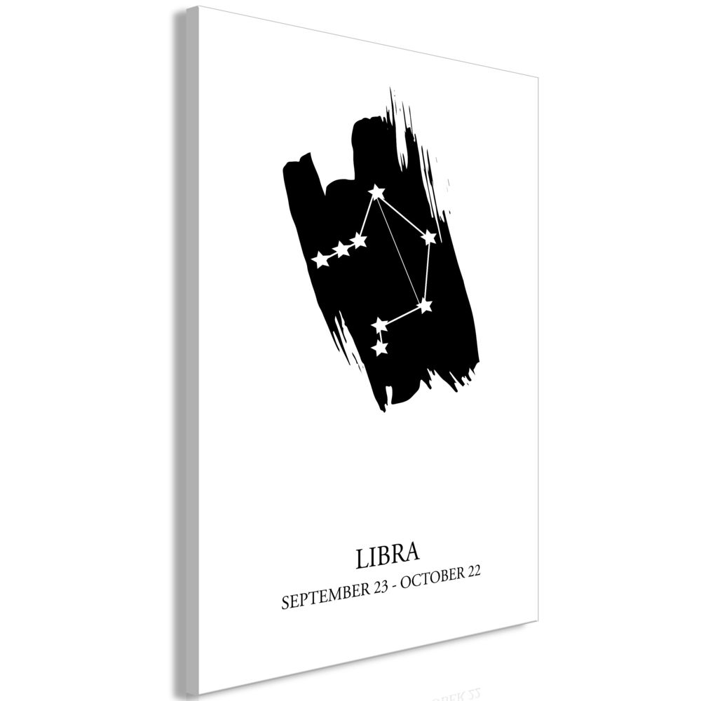 Bimago - Tableau - Zodiac Signs: Libra (1 Part) Vertical - Décoration, image, art | - Tableaux, peintures