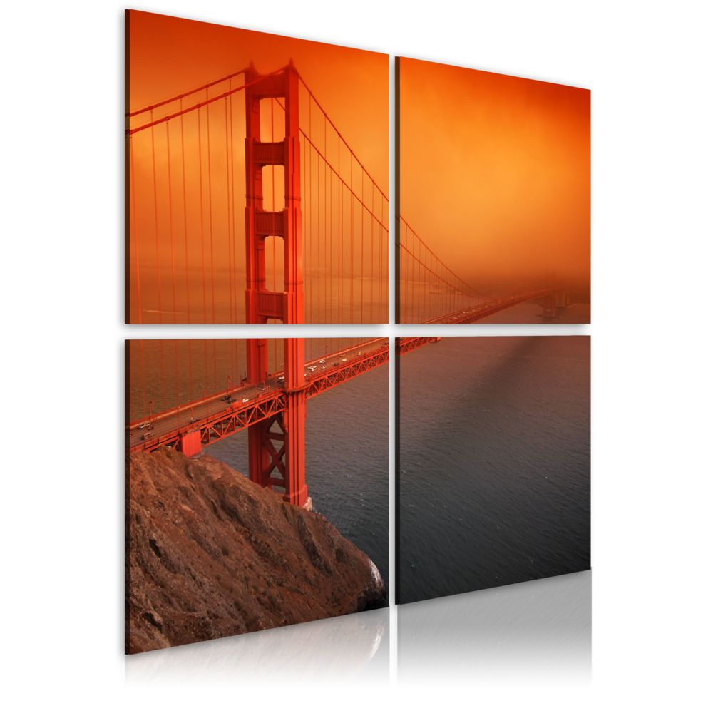 Bimago - Tableau - Pont du Golden Gate: San Francisco - Décoration, image, art | Villes | San Francisco | - Tableaux, peintures