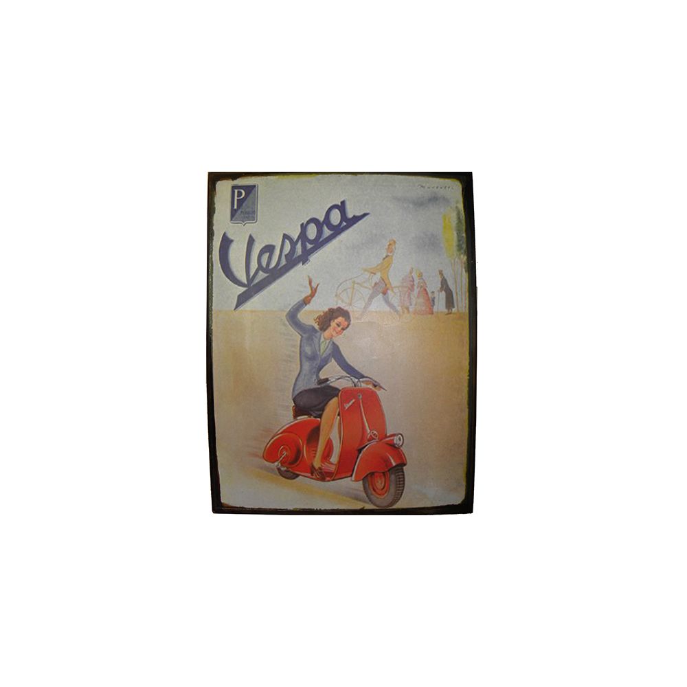 Vespa - Grande Plaque métal de collection Vespa Piaggio - Cadres, pêle-mêle