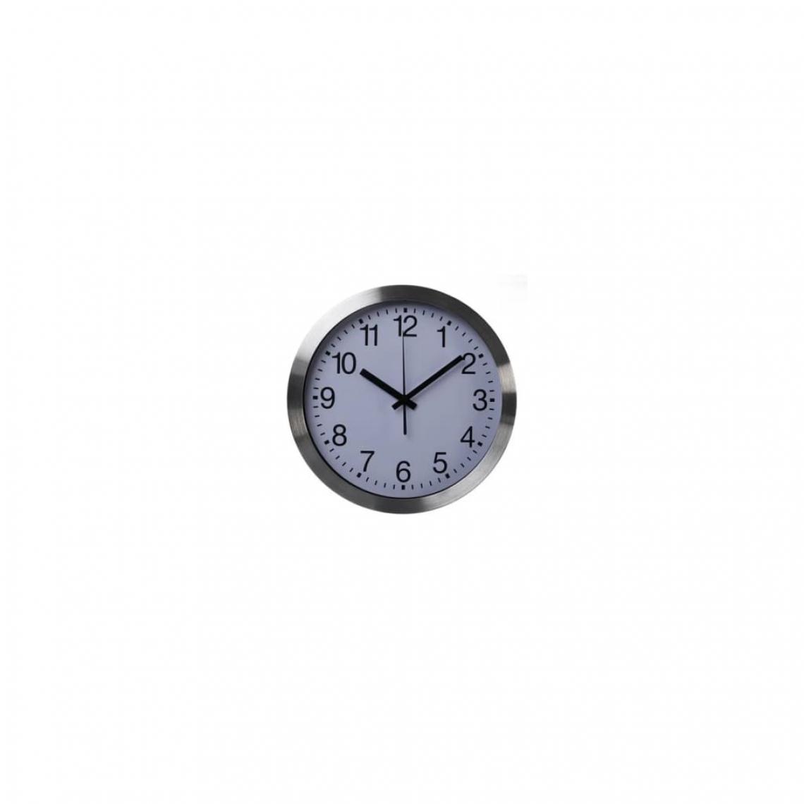 Perel - Perel Horloge murale 30 cm Blanc et argenté - Horloges, pendules