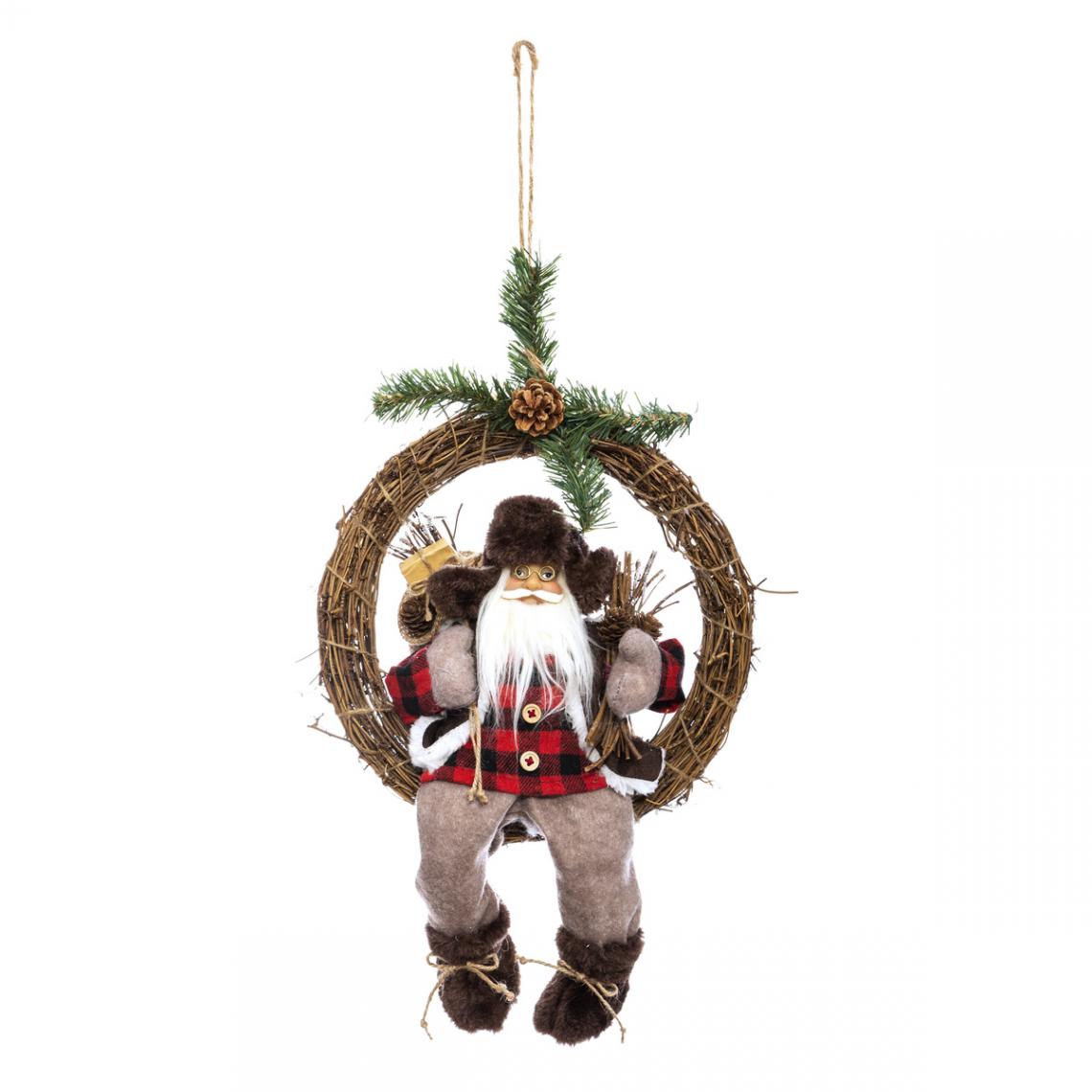 Feeric Christmas - Peluche de noël décorative 30 cm Marron - Feeric Christmas - Décorations de Noël