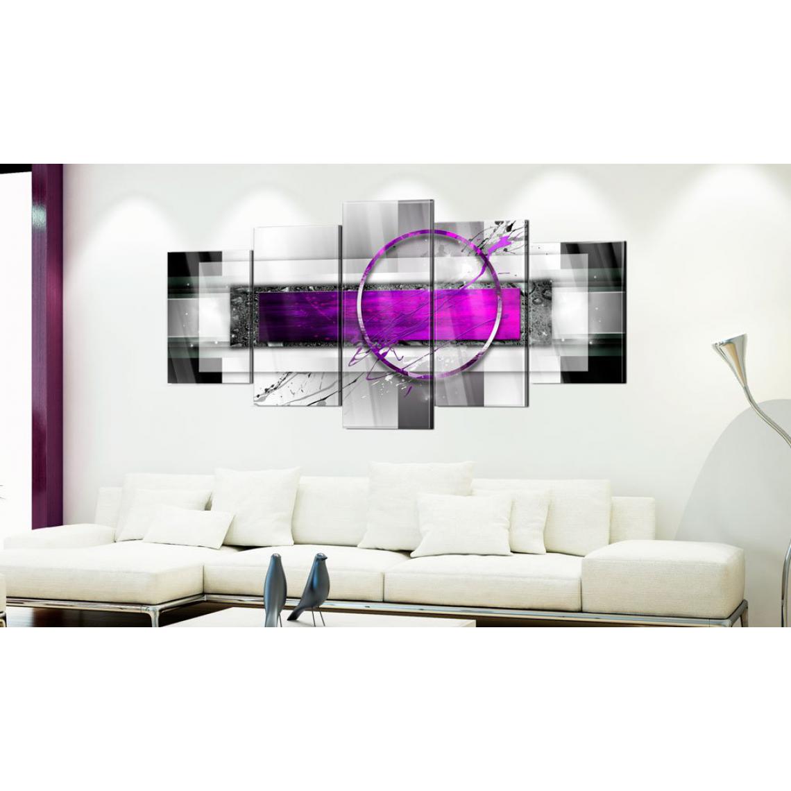 Decoshop26 - Tableau sur verre acrylique - Violet Rim [Glass] 200x100 cm TVA110031 - Tableaux, peintures