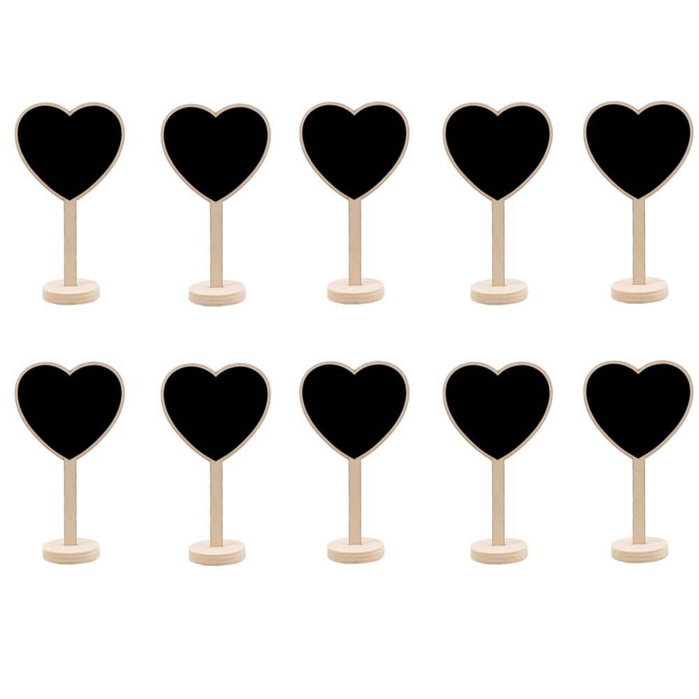 marque generique - Tableau noir 10 pièces avec tableau en bois avec base ronde en forme de coeur - Objets déco