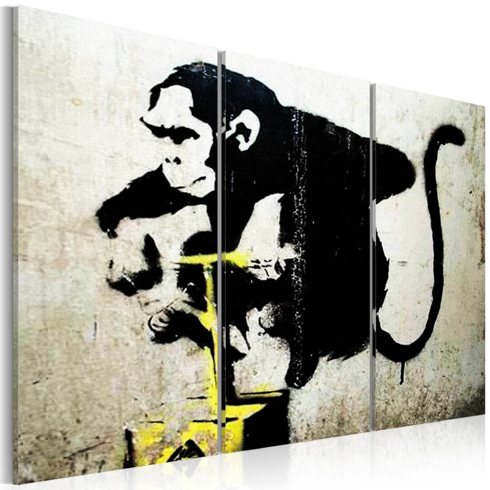 Bimago - Tableau - Monkey TNT Detonator by Banksy - Décoration, image, art | Art urbain | - Tableaux, peintures