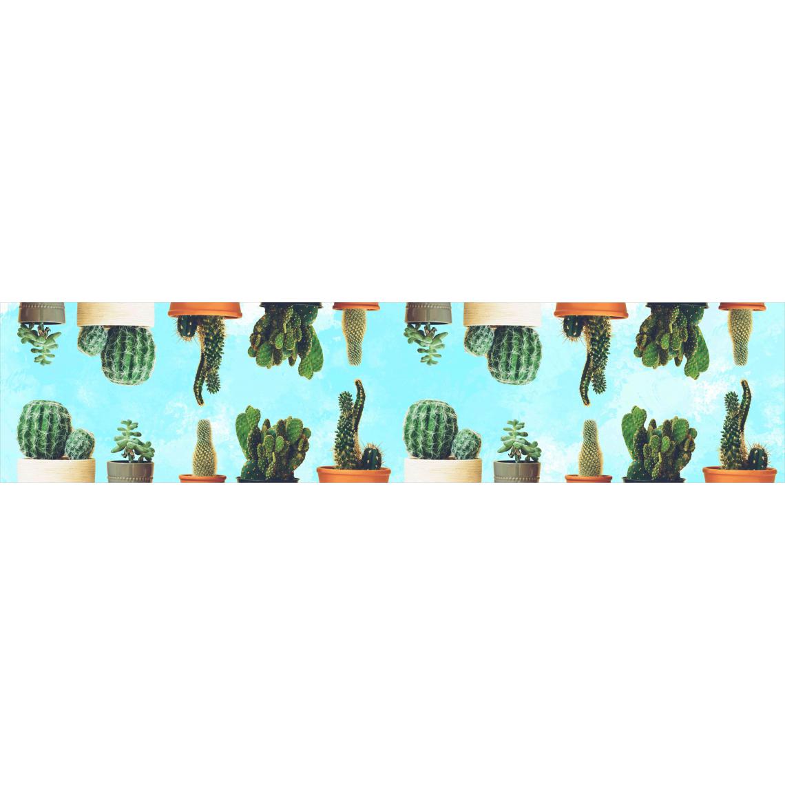 Alter - Chemin de cuisine, 100% Made in Italy, Tapis résistant aux taches avec impression numérique, Tapis antidérapant et lavable, Modèle Cactus - Bridgette, cm 240x52 - Tapis