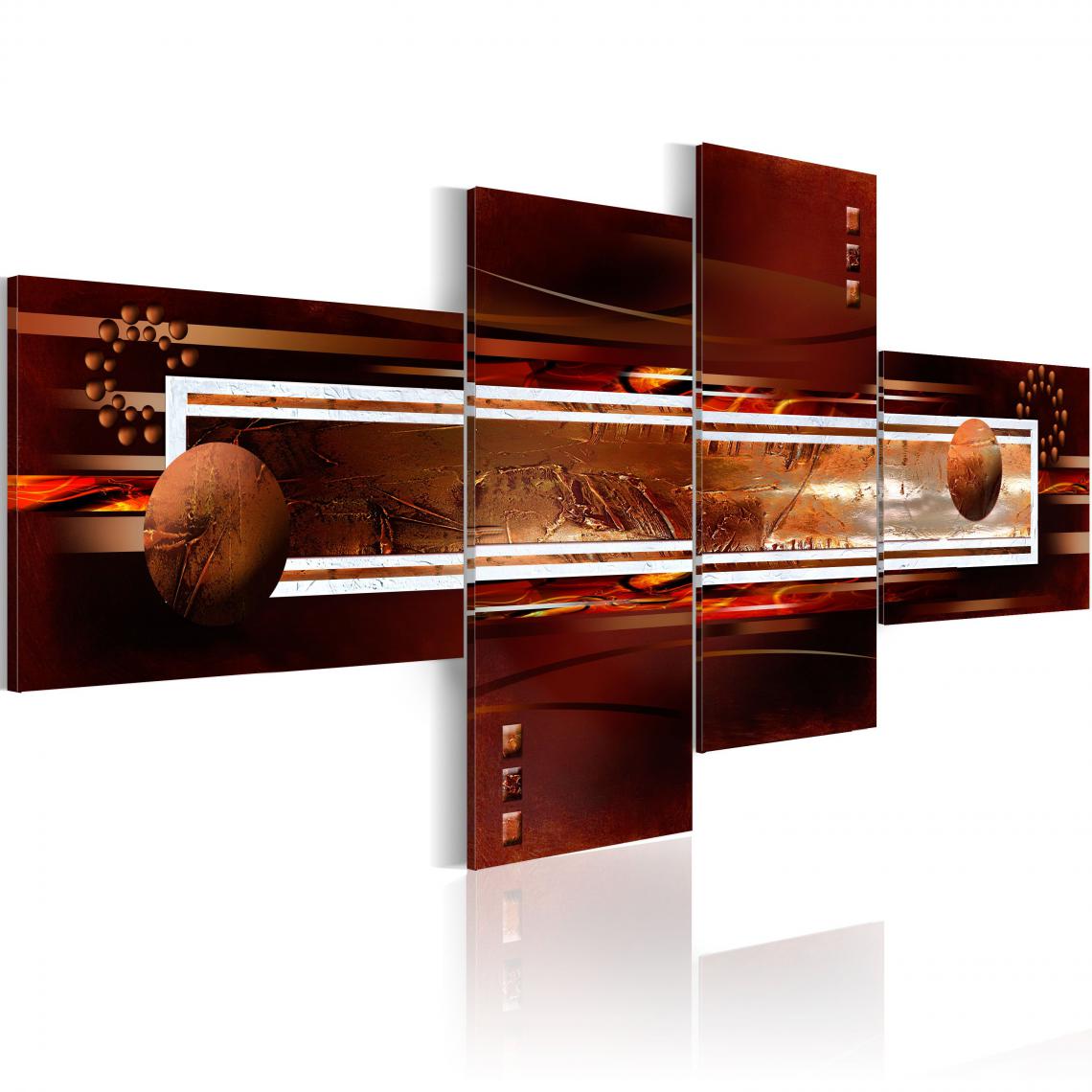 Decoshop26 - Tableau sur toile en 4 panneaux décoration murale image imprimée cadre en bois à suspendre Vie sur Mars 200x92 cm 11_0002017 - Tableaux, peintures
