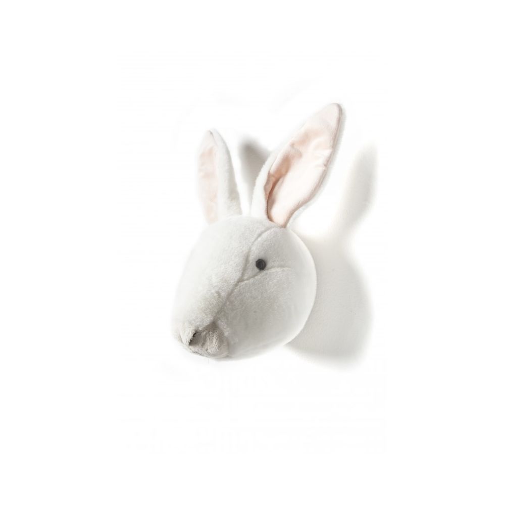 Bibib & Co - Tête de lapin blanc Alice - Objets déco