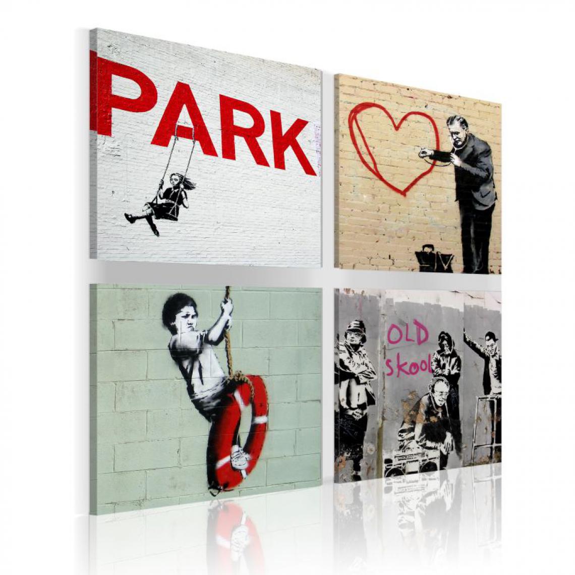 Artgeist - Tableau - Banksy - Inspiration urbaines .Taille : 90x90 - Tableaux, peintures