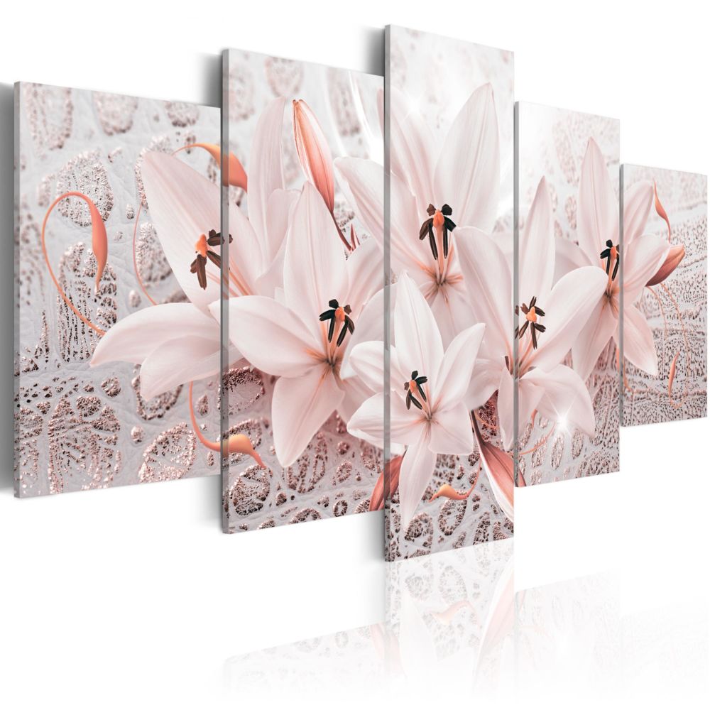 Bimago - Tableau - Pink Poem - Décoration, image, art | Fleurs | Lys | - Tableaux, peintures