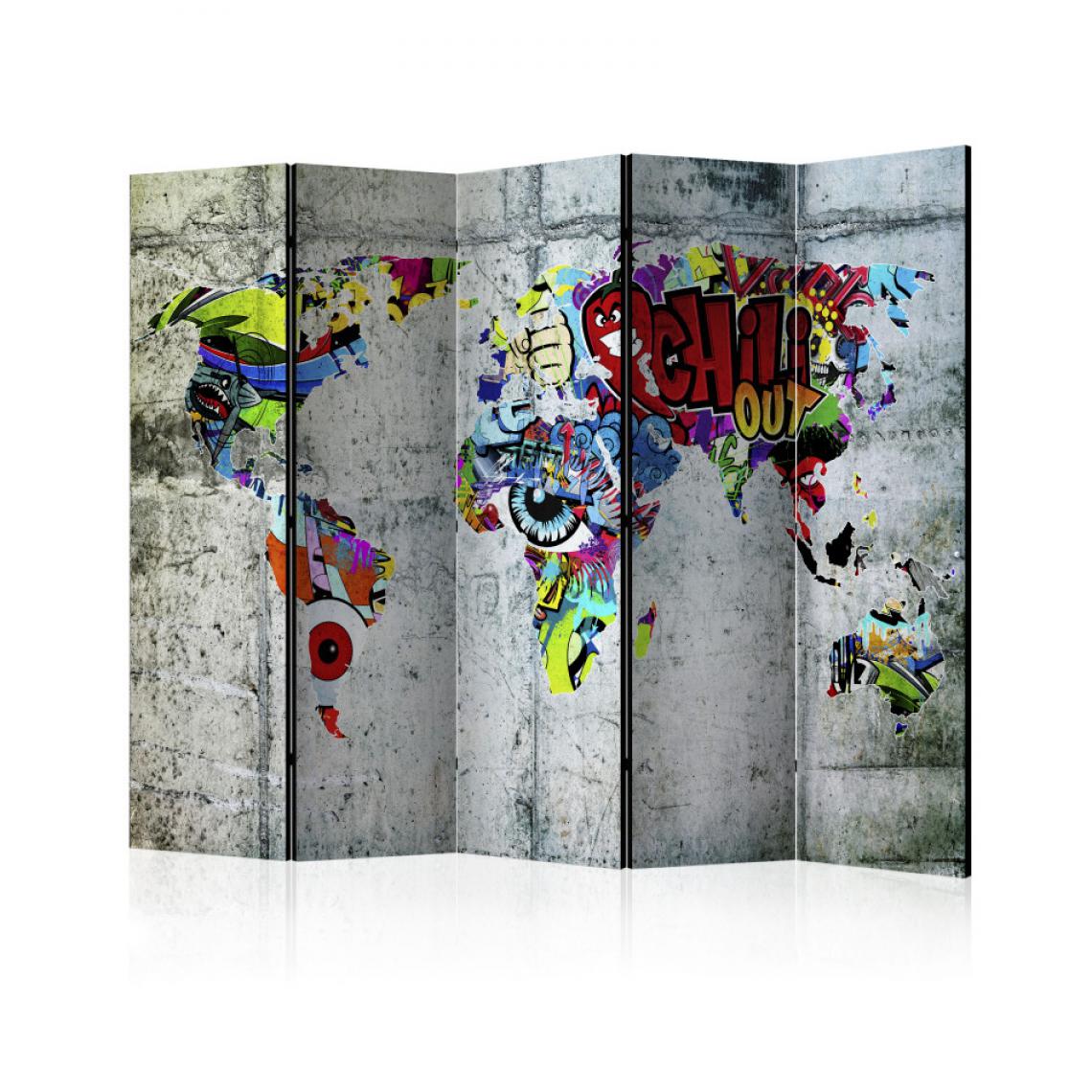 Artgeist - Paravent 5 volets - Graffiti World [Room Dividers] 225x172 - Paravents